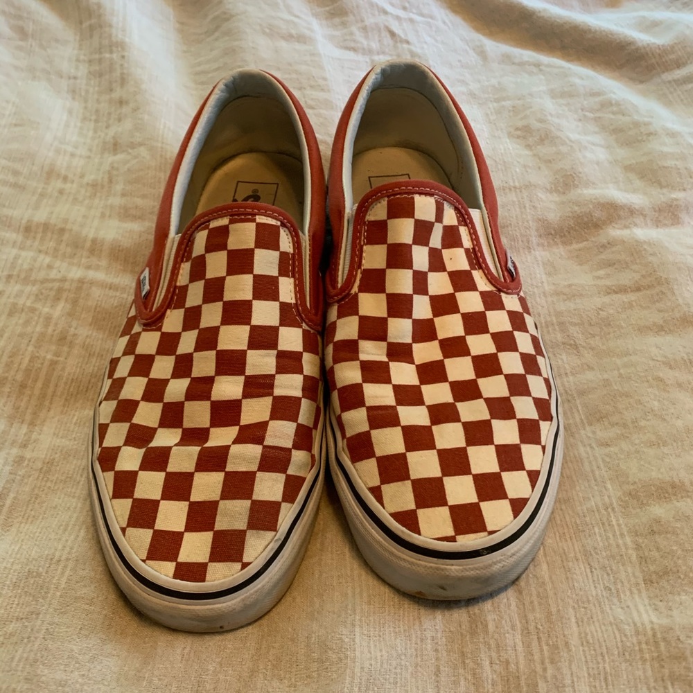 Checkered Slip on Vans - Great Condition Men’s 11